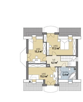Rzut projektu Gracja Mała III - Poddasze