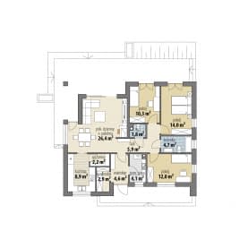 Rzut projektu Honoriusz - Parter