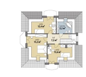 Rzut projektu Iliada III - Poddasze