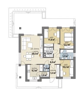 Rzut projektu Jonasz - Parter