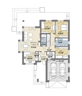 Rzut projektu Julita II - Parter