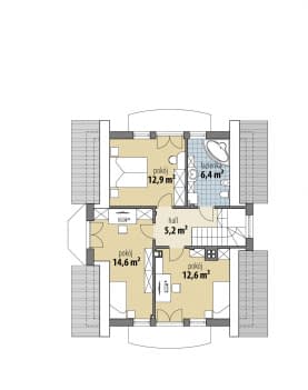Rzut projektu Juliusz III - Poddasze