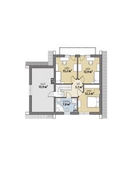 Rzut projektu Lena - Poddasze