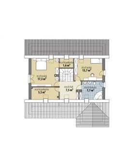 Rzut projektu Letycja II - Poddasze