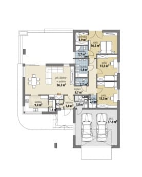 Rzut projektu Nela - Parter