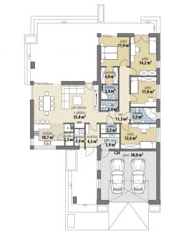 Rzut projektu Nela V - Parter