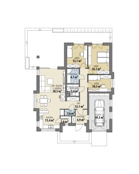 Rzut projektu Patrycjusz - Parter