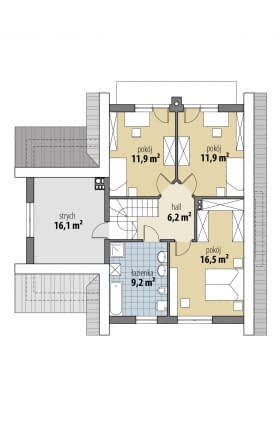 Rzut projektu Realny - Poddasze