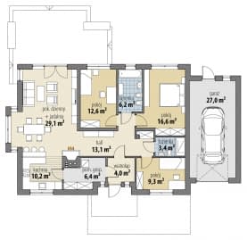 Rzut projektu Rozalinda - Parter