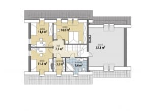 Rzut projektu Tytus II - Poddasze