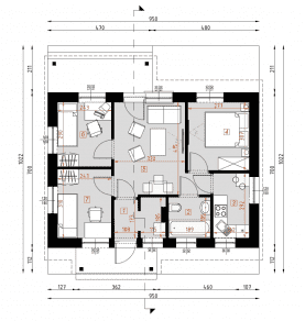 Rzut projektu D23 - Marcin - Parter