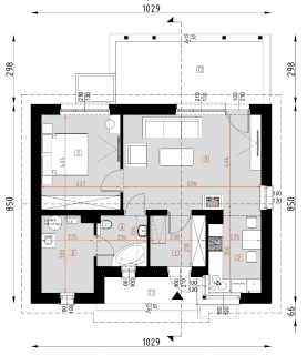 Rzut projektu D139 - WT2021 - Parter