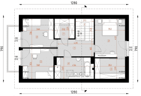 Rzut projektu D208A - WT2021 - Poddasze
