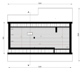 Rzut projektu D49 - Maurycy z garażem WT2021 - Poddasze