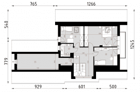 Rzut projektu D34A - WT2021 - Poddasze