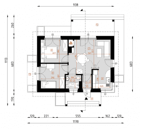 Rzut projektu D237 - WT2021 - Parter