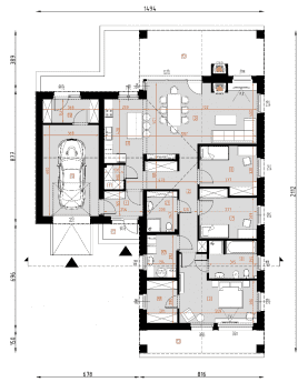 Rzut projektu D293 - WT2021 - Parter
