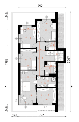 Rzut projektu D331 - WT2021 - Piętro