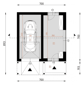 Rzut projektu BG5 - Parter
