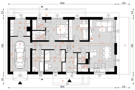 Rzut projektu D332 - WT2021 - Parter