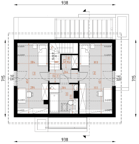 Rzut projektu D336 - WT2021 - Poddasze