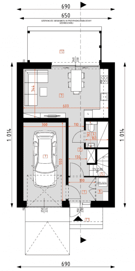 Rzut projektu D348 - WT2021 - Parter