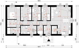 Rzut projektu D406 - WT2021 - Parter