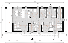 Rzut projektu D405 - WT2021 - Parter