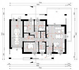 Rzut projektu D422 - WT2021 - Parter