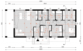 Rzut projektu D322D - WT2021 wersja drewniana - Parter