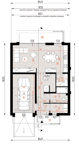 Rzut projektu D429 - WT2021 - Parter