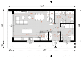 Rzut projektu D438 - WT2021 - Parter