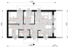 Rzut projektu DM18 - WT2021 wersja drewniana - Parter