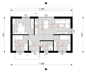 Rzut projektu DM20 - WT2021 wersja drewniana - Parter