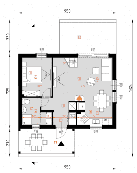 Rzut projektu D440 - WT2021 - Parter