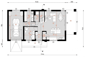 Rzut projektu D448A - WT2021 - Parter
