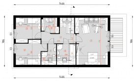 Rzut projektu D448A - WT2021 - Poddasze