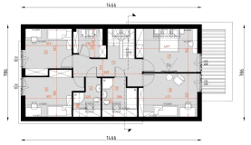 Rzut projektu D448B - WT2021 - Poddasze