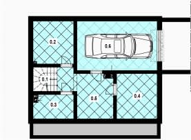 Rzut projektu L-94 szkieletowy - Piwnica