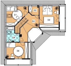 Rzut projektu L-81 szkieletowy - Poddasze