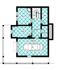 Rzut projektu L-71 szkieletowy - Parter
