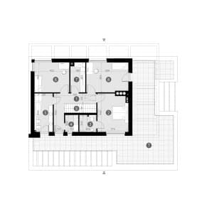 Rzut projektu HOMEKONCEPT 37 - Rzut piętra