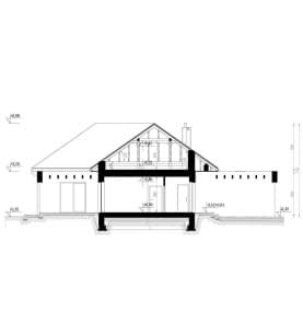 Rzut projektu HOMEKONCEPT 43 - przekrój