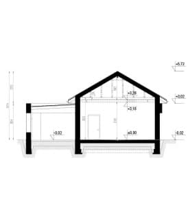 Rzut projektu Garaż HOMEKONCEPT G 02 - przekrój