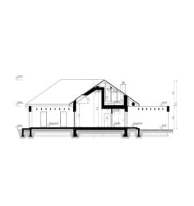 Rzut projektu HOMEKONCEPT 26 wariant 03 - przekrój