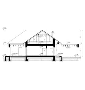 Rzut projektu HOMEKONCEPT 31 wariant 02 - przekrój