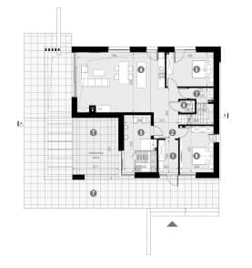 Rzut projektu HOMEKONCEPT 67 - Rzut parteru