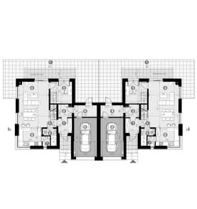 Rzut projektu HOMEKONCEPT 72 B - Rzut parteru