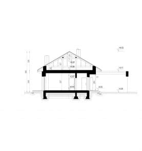 Rzut projektu HOMEKONCEPT 38 wariant 01 - Przekrój