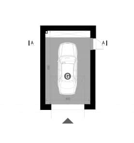 Rzut projektu Garaż HOMEKONCEPT G 05 - Rzut parteru